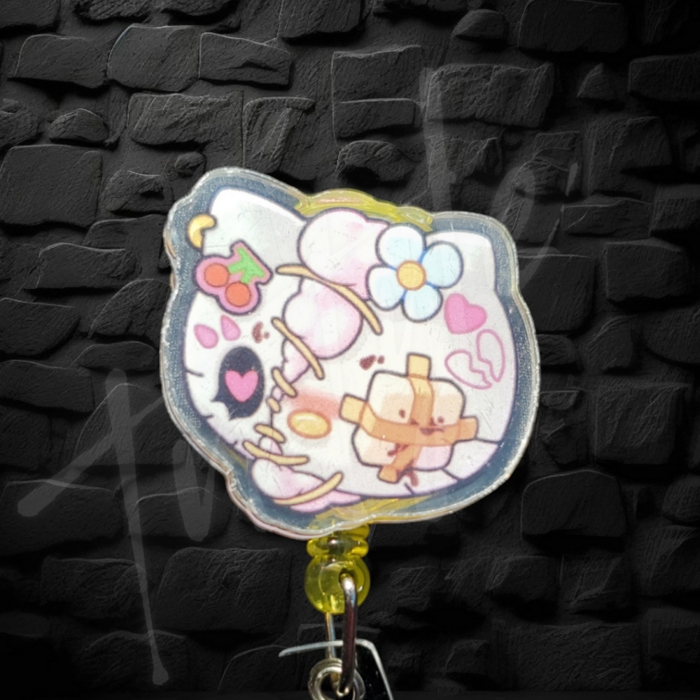 ⭐️4/$25⭐️ Bandaged Hello Kitty Badge Reel